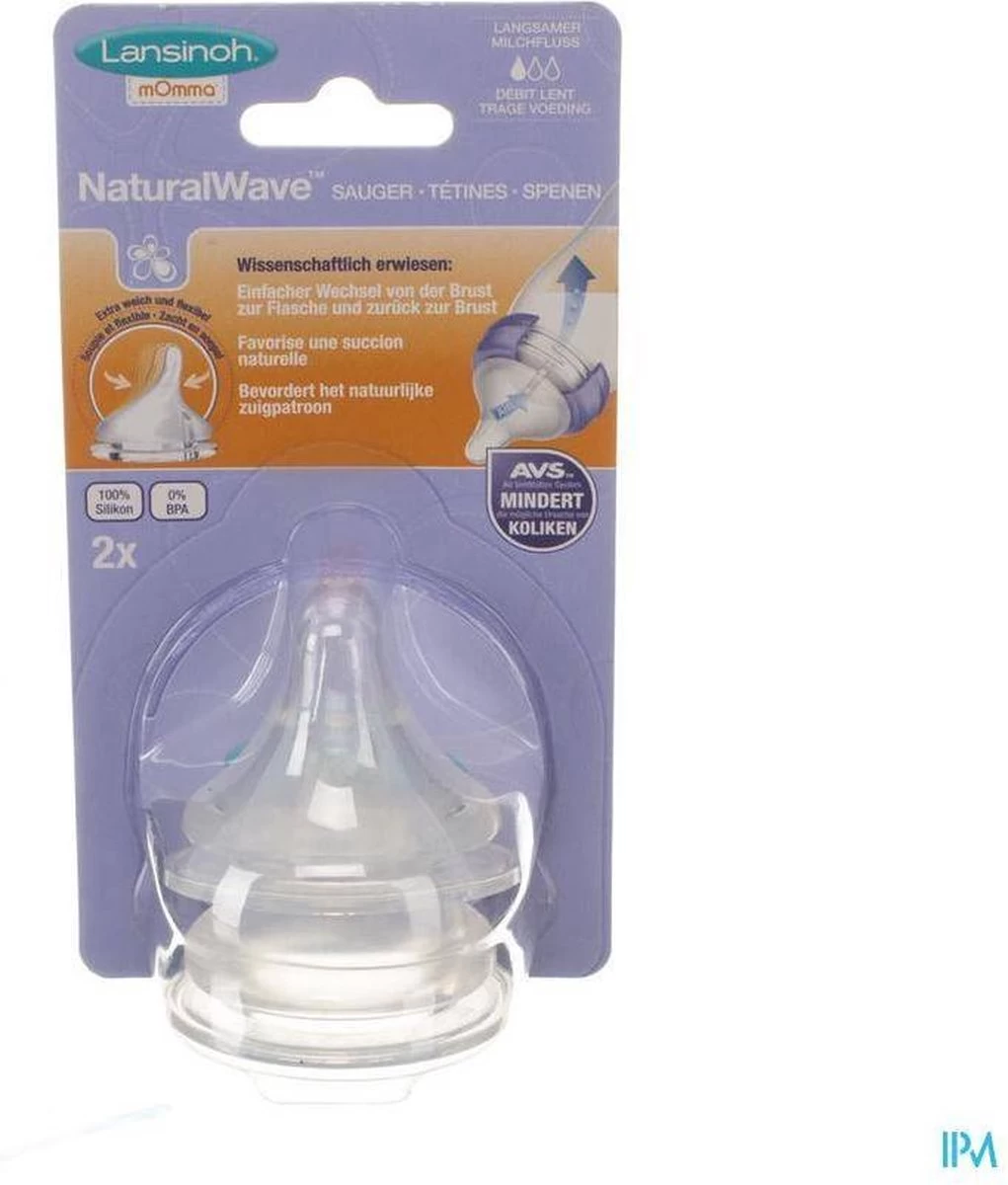 Lansinoh - Speen trage toevoer - Natural Wave - 2 stuks Lansinoh - Speen Trage Toevoer - Natural Wave - 2 Stuks -Winkel voor babyproducten 1021x1200 6