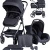 Puck Stroller 3 In 1 Max Zwart Met Frame Antra Incl Autostoel/Adapter/Mamabag -Winkel voor babyproducten 1040x1200 4