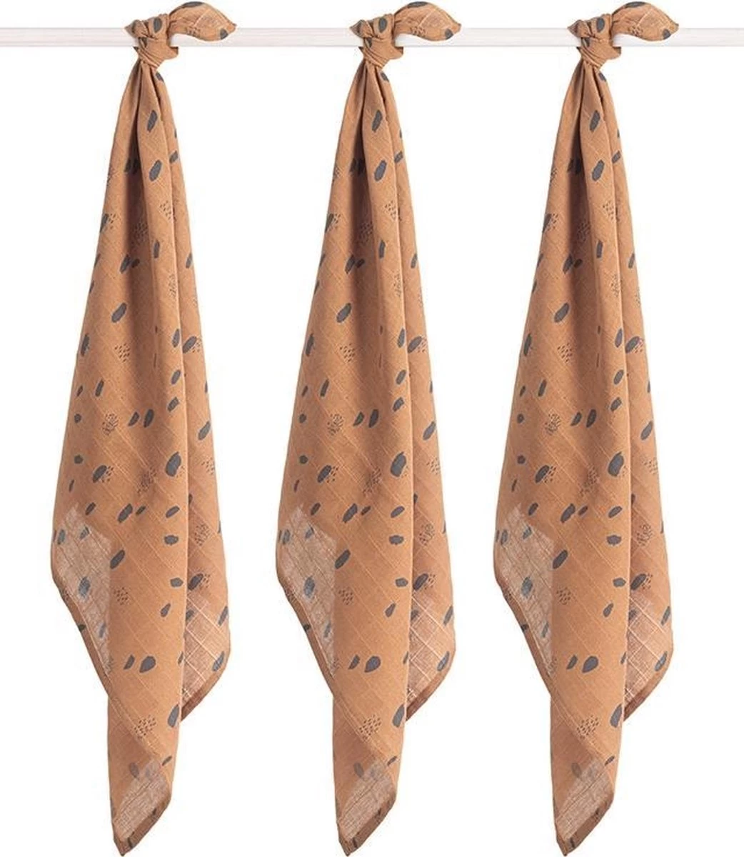 Jollein Hydrofiel Multidoek Spot 70x70cm - Caramel - 3 Stuks Jollein Hydrofiel Multidoek Spot 70x70cm - Caramel - 3 Stuks -Winkel voor babyproducten 1042x1200 2
