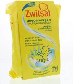 Zwitsal Goedemorgen Baby Vochtige Washandjes - 20 Stuks -Winkel voor babyproducten 1044x1200
