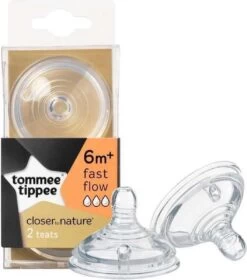 Tommee Tippee Closer To Nature Flessenspenen, Borst-achtige, Anti-koliek Ventiel, Zachte Siliconen, Snelle Doorstroming, 6m+, Pak Van 2 -Winkel voor babyproducten 1059x1200 9