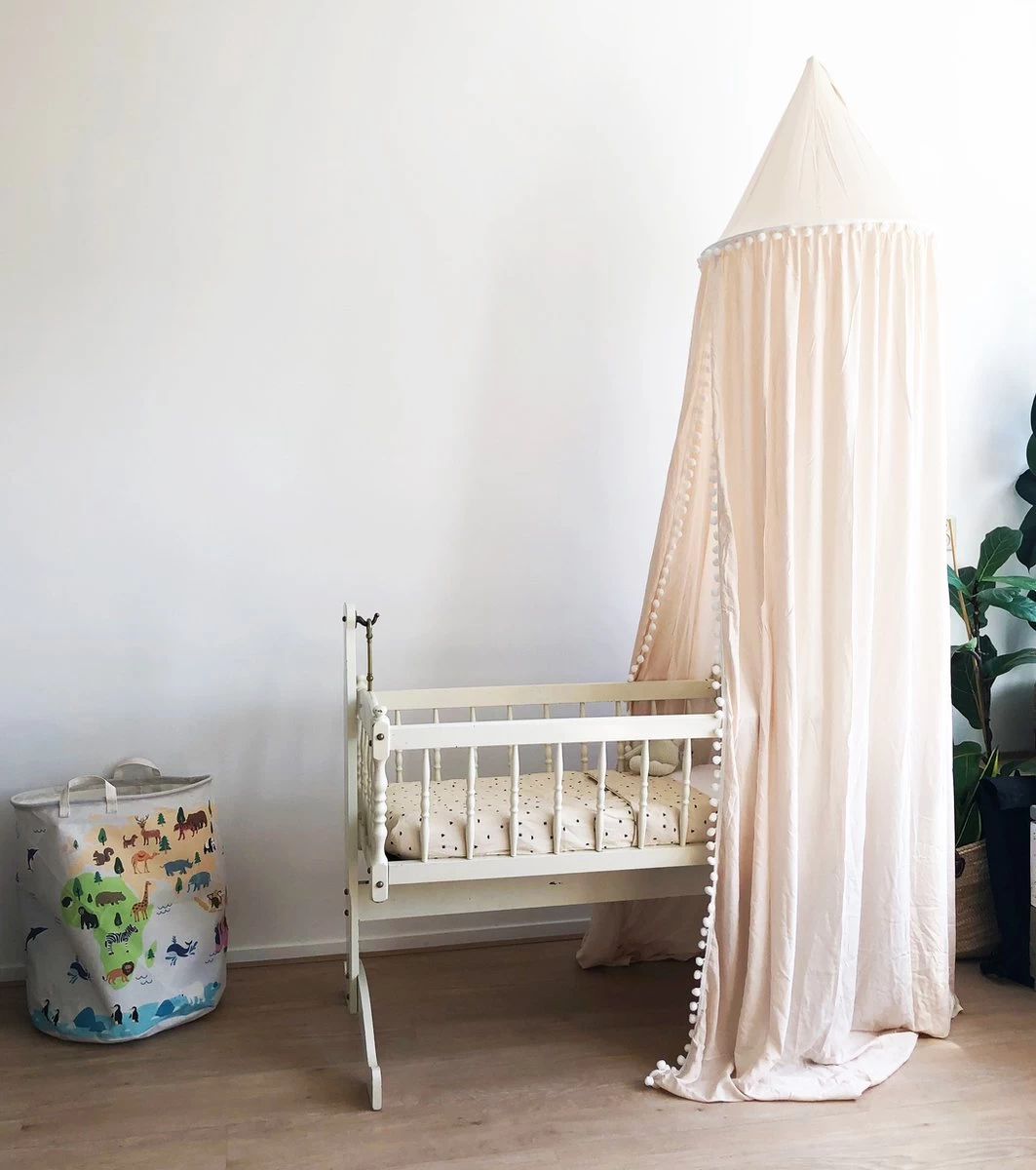 By Baboo Klamboe Baby 245cm - Crème - Katoen - Pompons By Baboo Klamboe Baby 245cm - Crème - Katoen - Pompons -Winkel voor babyproducten 1063x1200 8