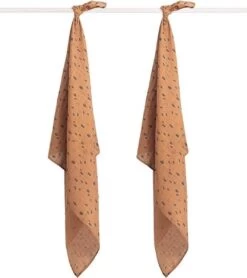 Jollein Hydrofiel Multidoek Spot 115x115cm - Caramel - 2 Stuks -Winkel voor babyproducten 1066x1200 1