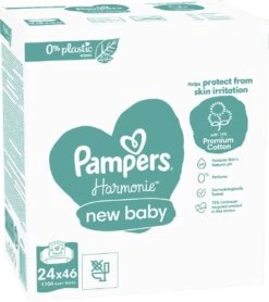 Pampers® Pampers Harmonie New Baby Billendoekjes - 24 Verpakkingen - 1104 Babydoekjes -Winkel voor babyproducten 1068x1200