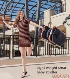 WOOSH New Buggy - Zwart - One Hand Folding - 3 Slaapstanden - Wandelwagen Tot 25 Kg - Regenhoes - Bekerhouder - Muggennet -Winkel voor babyproducten 1068x1200 4