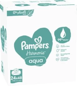 Pampers® Pampers Harmonie Aqua Babydoekjes - 24 Verpakkingen - 1152 Babydoekjes -Winkel voor babyproducten 1076x1200