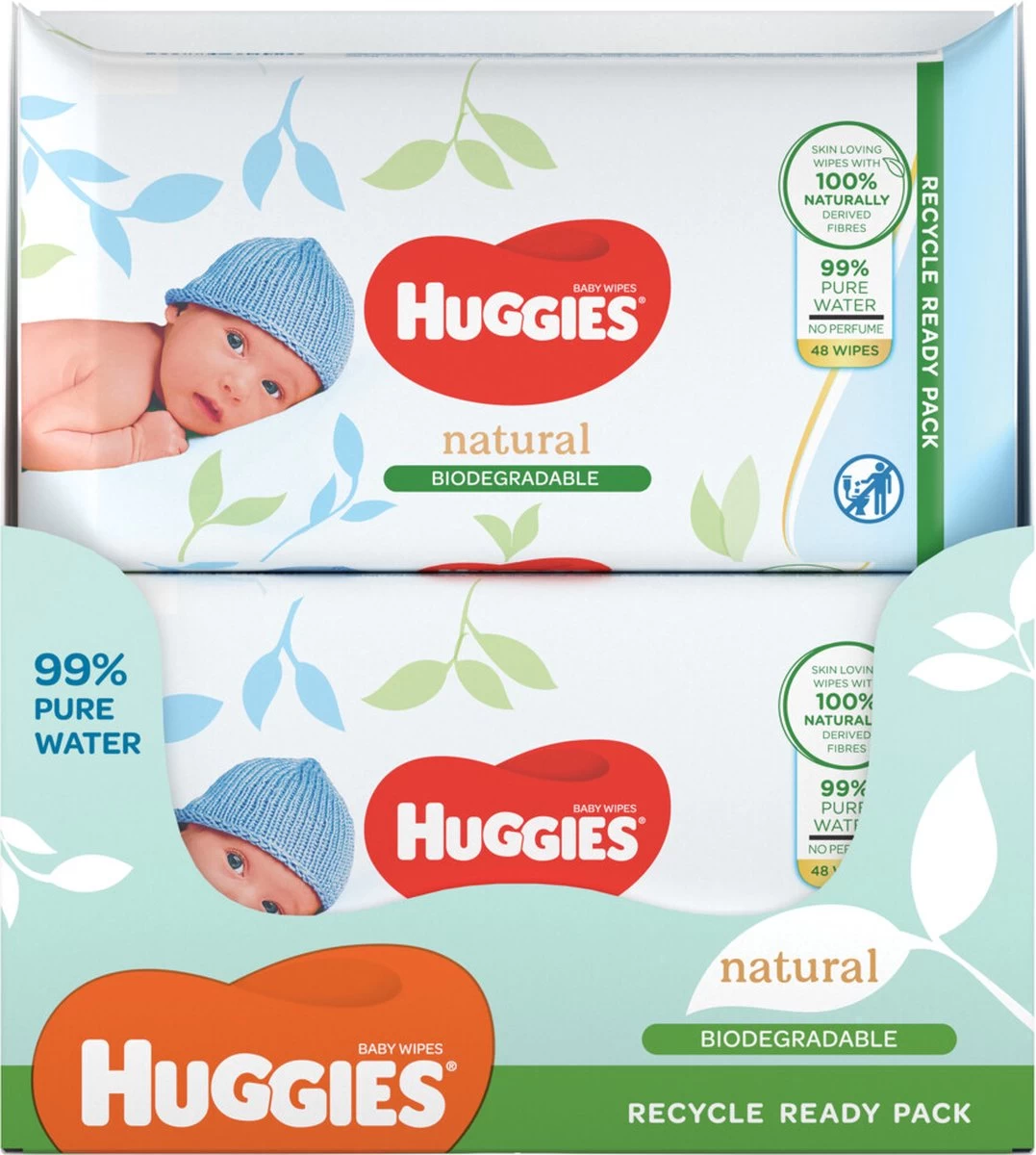 Huggies billendoekjes - 100% plasticvrij - biologisch afbreekbaar - 12 x 48 stuks - 576 doekjes Huggies Billendoekjes - 100% Plasticvrij - Biologisch Afbreekbaar - 12 X 48 Stuks - 576 Doekjes -Winkel voor babyproducten