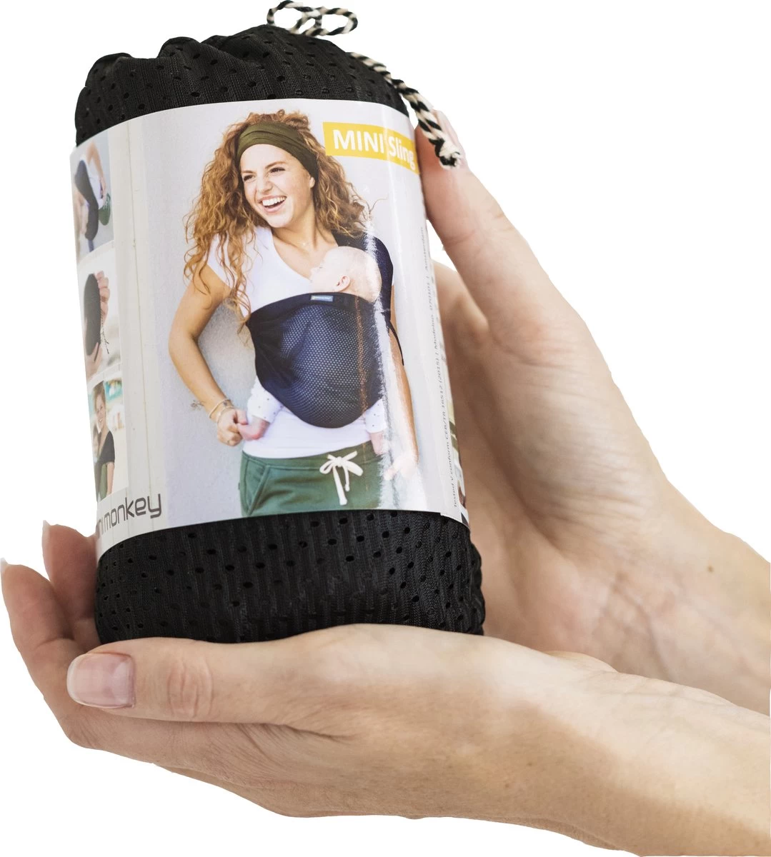 Minimonkey Mini Sling Draagzak - Zwart Minimonkey Mini Sling Draagzak - Zwart -Winkel voor babyproducten 1079x1200 7