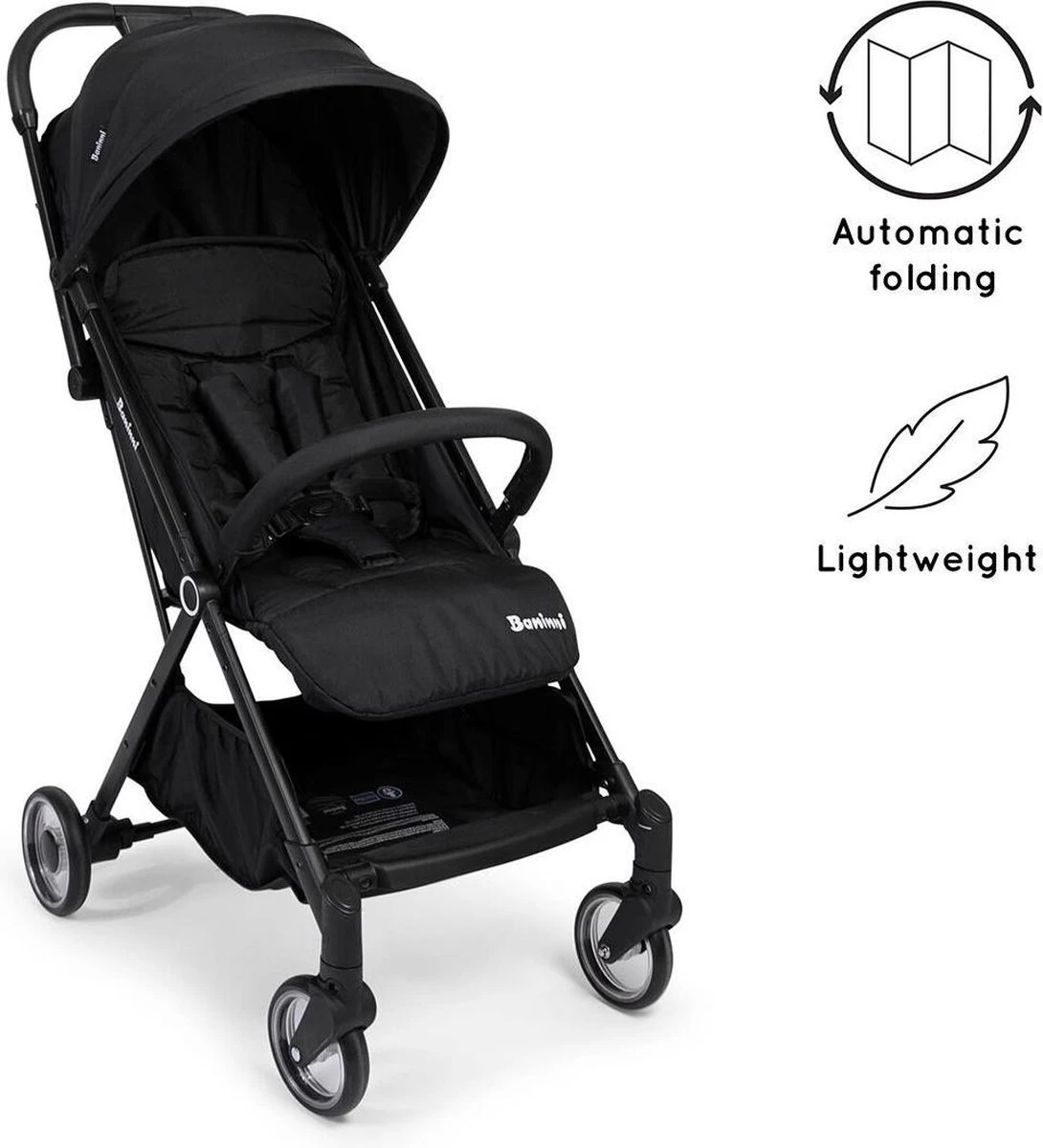 Baninni Automatisch Inklapbare Wandelwagen Vigo Zwart Baninni Automatisch Inklapbare Wandelwagen Vigo Zwart -Winkel voor babyproducten 1090x1200 3