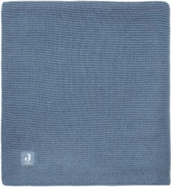Jollein Baby Deken Ledikant 100x150cm Basic Knit - Jeans Blue