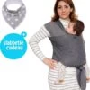 Baby Garden Draagdoek Grijs - Ergonomisch - Original - Inclusief Slabbetje
