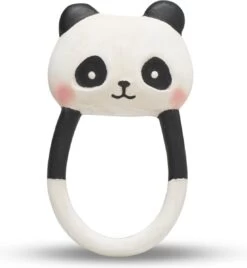 Lanco Rubberen Bijtring - Kori De Panda - Zwart - Wit