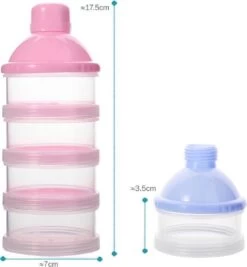 Merkloos Melkpoeder Doseerdoosje - Set Van 2 - BPA Vrij - Groen - 4 Lagen -Melkpoeder Toren - Babypoeder Bewaarbakje - Reisbox - Dispenser - Poedertoren -Winkel voor babyproducten 1111x1200 4