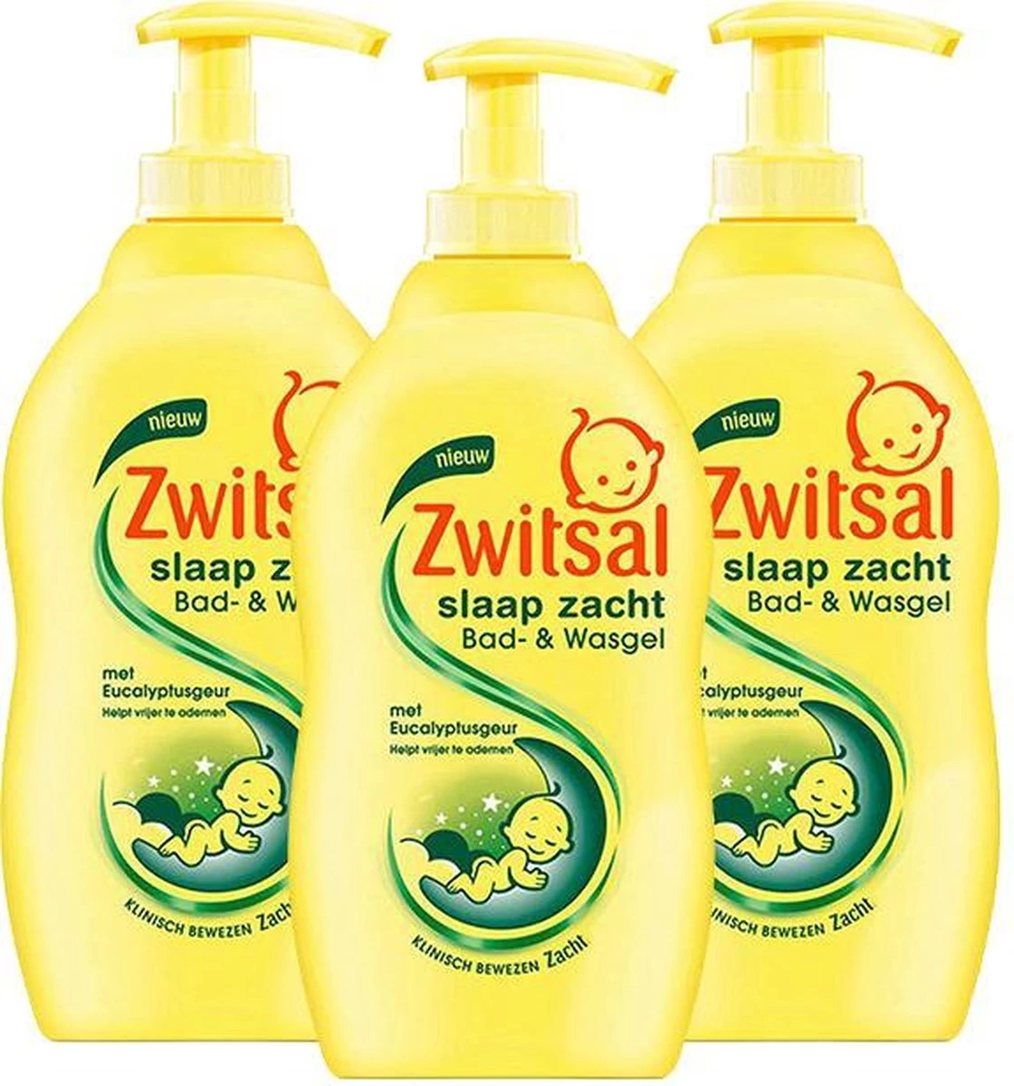 Zwitsal Baby - Slaap Zacht Bad en wasgel Eucalyptus - 3 x 400ml - Voordeelverpakking Zwitsal Baby - Slaap Zacht Bad En Wasgel Eucalyptus - 3 X 400ml - Voordeelverpakking -Winkel voor babyproducten