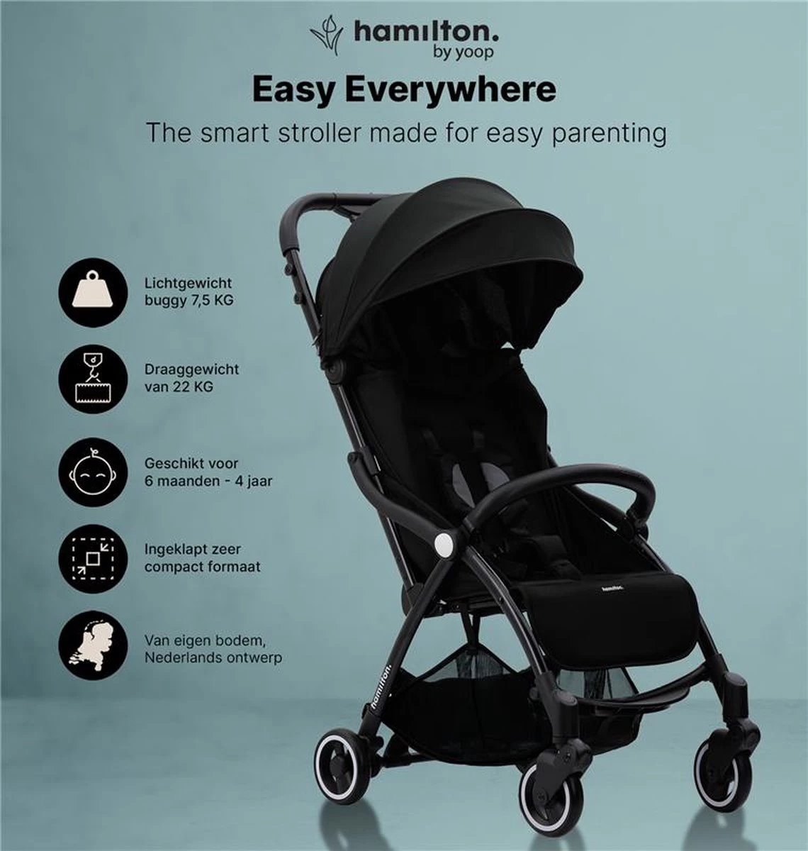 Hamilton by Yoop X1 Plus Buggy – Nieuw, Hoger, Uitgebreider 2023 Model – Premium Stroller met One Hand Folding Technologie – Zwart – Lichte, Verstelbare en Wendbare Kinderwagen met vele Gemakken Hamilton By Yoop X1 Plus Buggy – Nieuw, Hoger, Uitgebreider 2023 Model – Premium Stroller Met One Hand Folding Technologie – Zwart – Lichte, Verstelbare En Wendbare Kinderwagen Met Vele Gemakken -Winkel voor babyproducten 1140x1200 2