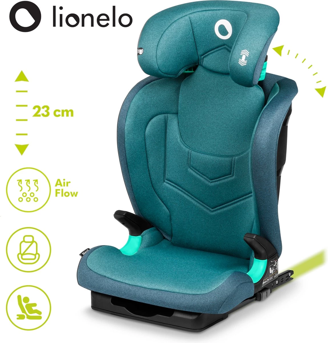Lionelo Neal - Premium Autostoel - Hoofdsteunverstelling - Ventilatiesysteem - ISOFIX tot 12 jaar Lionelo Neal - Premium Autostoel - Hoofdsteunverstelling - Ventilatiesysteem - ISOFIX Tot 12 Jaar -Winkel voor babyproducten 1149x1200 2