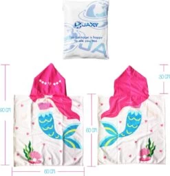 JAXY Badcape Baby - Badcape - Baby Badjas - Omslagdoek - Omslagdoek - Baby Handdoek Met Capuchon - Strandhanddoek - Badponcho - Poncho Handdoek - Microfiber - 60x90cm - Blauwe Zeemeermin -Winkel voor babyproducten 1156x1200 1