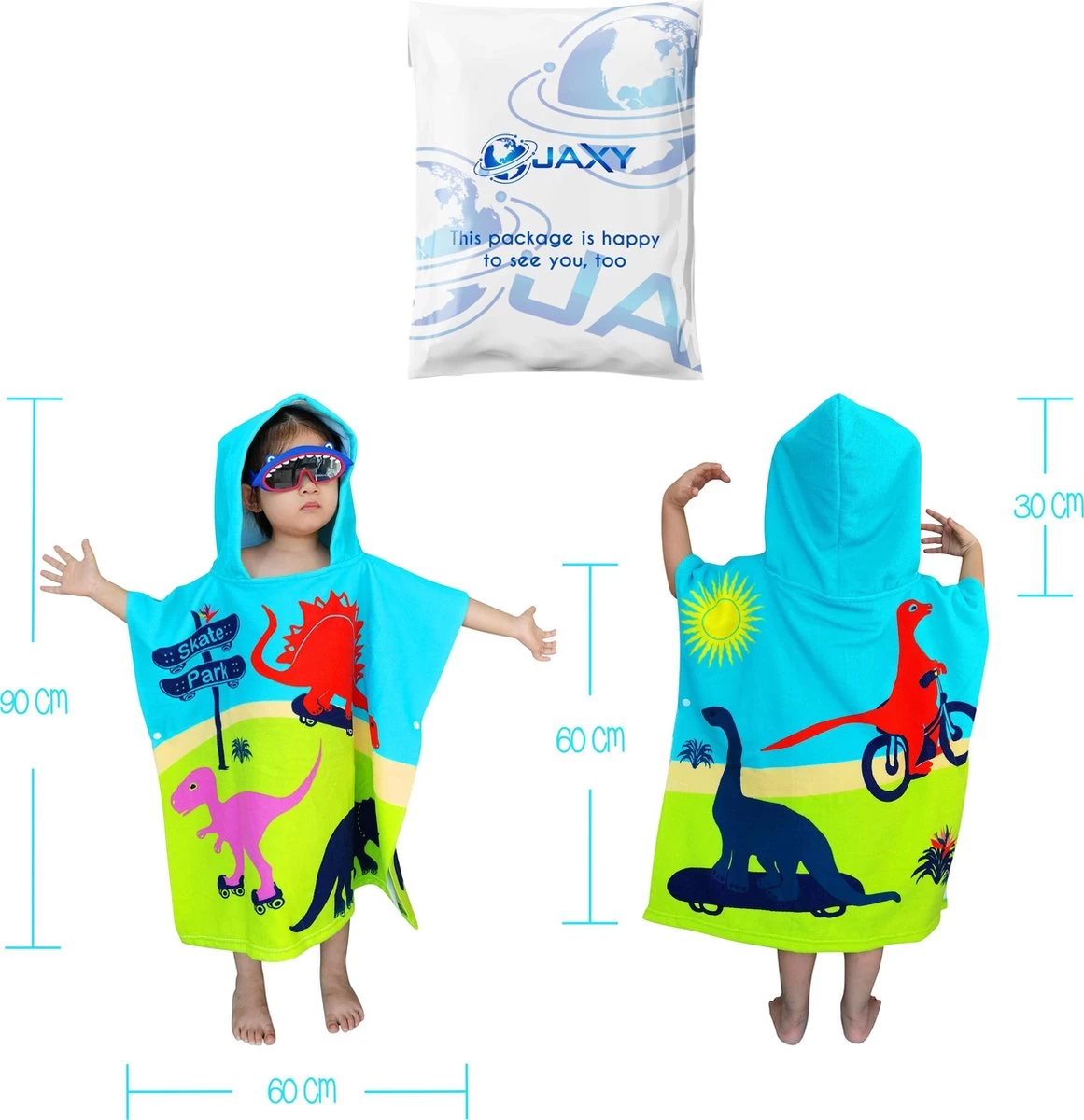 JAXY Badcape Baby - Badcape - Baby Badjas - Omslagdoek - Omslagdoek - Baby Handdoek Met Capuchon - Strandhanddoek - Badponcho - Poncho Handdoek - Microfiber - 60x90cm - Dino JAXY Badcape Baby - Badcape - Baby Badjas - Omslagdoek - Omslagdoek - Baby Handdoek Met Capuchon - Strandhanddoek - Badponcho - Poncho Handdoek - Microfiber - 60x90cm - Dino -Winkel voor babyproducten 1161x1200 2