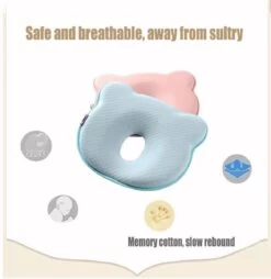 MINIIYOU® Orthopedisch Baby Hoofdkussen - Blauw - Plat Hoofd - Katoen - Traagschuim Vulling -Winkel voor babyproducten 1168x1200 6