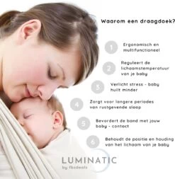 Baby Draagdoek - Babywrap - Baby Carrier - Babydrager - Buikdrager Baby – Baby Draagzak - Baby Sling | Luminatic® | Ergonomisch | Met Tasje | Donker Grijs -Winkel voor babyproducten 1170x1200 11