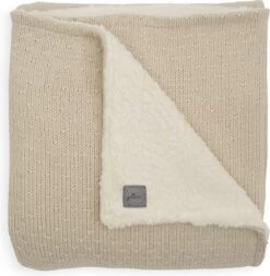Jollein Baby Deken Wieg 75x100cm Teddy Bliss Knit - Nougat