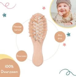 Baby Borstel - Baby Haarborstel - Baby Verzorging Set - Baby Borstel En Kam - Houten Baby Kam - Haarborstel Set - Babyshower Gift- Baby Verzorgingsproducten - Baby Kam - Kraamcadeau -Winkel voor babyproducten 1188x1200