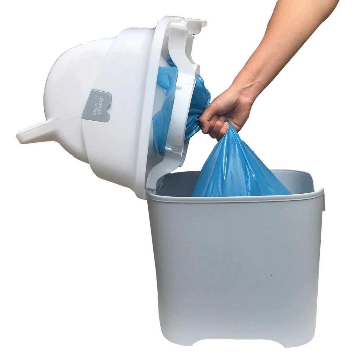 DiaperChamp ONE - Soft Silver - Standaard Luieremmer DiaperChamp ONE - Soft Silver - Standaard Luieremmer -Winkel voor babyproducten 1189x1200 4
