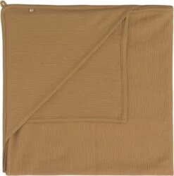 Baby's Only Gebreide Wikkeldeken - Omslagdoek Baby Pure - Caramel - 75x75 Cm - 100% Ecologisch Katoen - Geschikt Voor Drie- En Vijfpuntsgordel