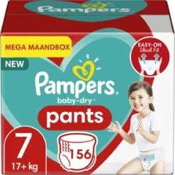 PampersĀ® Pampers - Baby Dry Pants - Maat 7 - Mega Maandbox - 156 Luierbroekjes