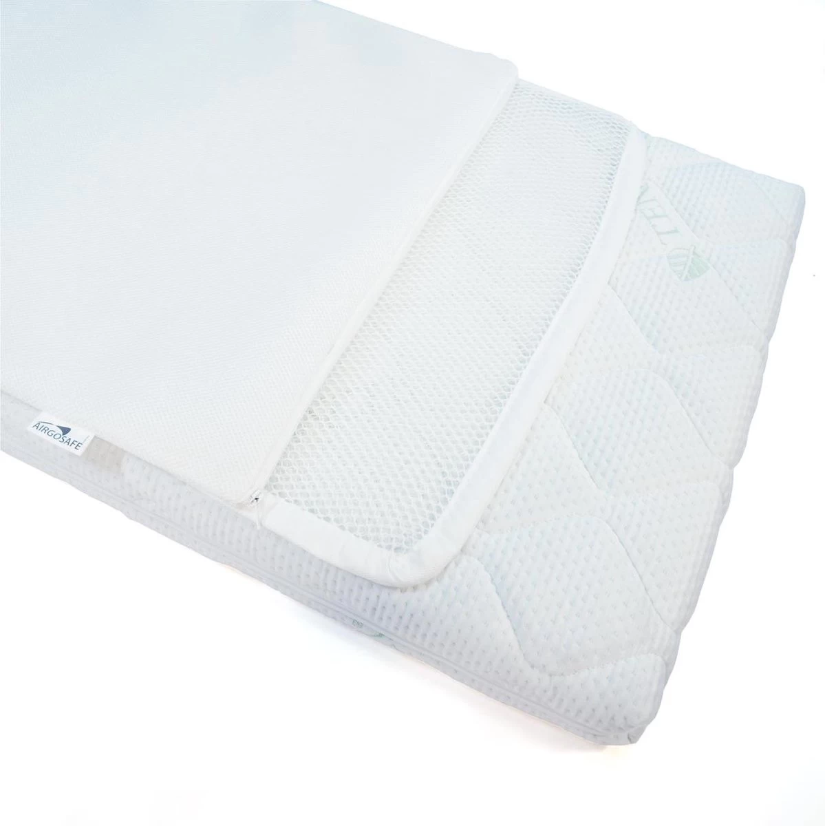 ABZ airgosafe topper - 60x120x3 cm - Wit ABZ Airgosafe Topper - 60x120x3 Cm - Wit -Winkel voor babyproducten 1199x1200 64