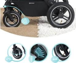 Kinderkraft B-Tour Ash Grey 3-in-1 Combi Kinderwagen Incl. Autostoel KSBTOU00DGR3000 -Winkel voor babyproducten 1200x1002 3