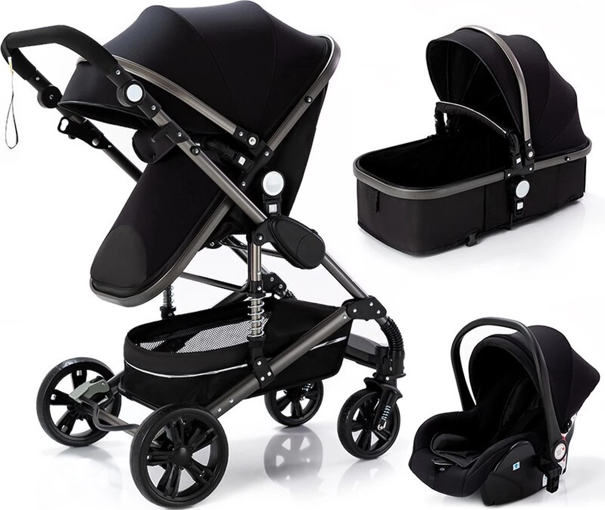 Luxe Kinderwagen 3 in 1 - Wandelwagen - Kinderwagen 3-in-1 incl autostoel - Kinderwagen maxi cosi – Buggy 3 in 1 - Newborn - Zwart Luxe Kinderwagen 3 In 1 - Wandelwagen - Kinderwagen 3-in-1 Incl Autostoel - Kinderwagen Maxi Cosi – Buggy 3 In 1 - Newborn - Zwart -Winkel voor babyproducten 1200x1012 3