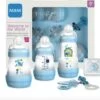 Mam Starter Set Blauw - 2x Anti-Colic Flesjes 160 Ml, 1 Flesje Anti-Colic 260 Ml, 1 Speen START, 1 Speenkoord -Winkel voor babyproducten 1200x1025 3