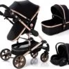 Luxe Kinderwagen 3 In 1 - Wandelwagen - Kinderwagen 3-in-1 Incl Autostoel - Kinderwagen Maxi Cosi – Buggy 3 In 1 - Newborn - Zwart/goud -Winkel voor babyproducten 1200x1029 8