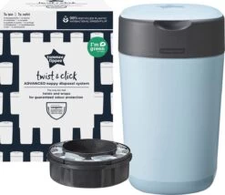Tommee Tippee Milieuvriendelijke Twist & Click Luieremmer - Met 1 Navulcassette - Blauw -Winkel voor babyproducten 1200x1039 3