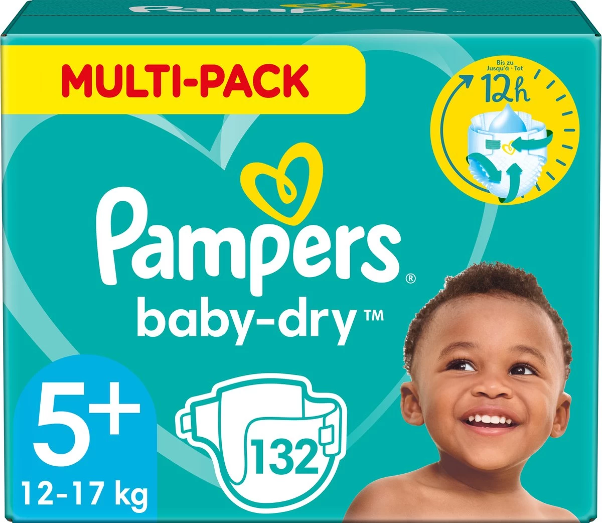 Pampers Baby-Dry Luiers - Maat 5+ (12-17 kg) - 132 stuks - Multi-Pack Pampers® Pampers Baby-Dry Luiers - Maat 5+ (12-17 Kg) - 132 Stuks - Multi-Pack -Winkel voor babyproducten