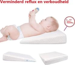 Reflux Kussen RECHT – Hellend Kussen – Matrasverhoger – Wigkussen – Zwangerschapskussen – Zijslaapkussen – Slaapkussen Baby – Voedingskussen – Hoofdkussen Baby – Anti Reflux – Verhogend Kussen Baby – Kraamcadeau – Cadeautip -Winkel voor babyproducten 1200x1044 4