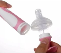 Merkloos Flessenborstel - Schoonmaakborstel Babyfles - Flessenreiniger - Fles Afwasborstel - Borstel Voor Drinkbus Of Drinkfles - Silicone - Duurzaam - Roze -Winkel voor babyproducten 1200x1048 7