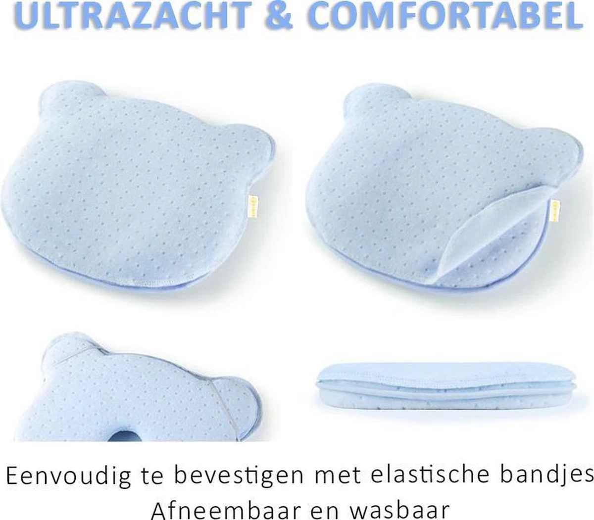 SIMIA™ Ergonomisch Babykussen met Afneembare Hoes - Tegen plat achterhoofd - Hoofdkussen - Traagschuim kussen - Memory foam - Baby Steunkussen - Kraamcadeau - Blauw SIMIA™ Ergonomisch Babykussen Met Afneembare Hoes - Tegen Plat Achterhoofd - Hoofdkussen - Traagschuim Kussen - Memory Foam - Baby Steunkussen - Kraamcadeau - Blauw -Winkel voor babyproducten 1200x1051 6