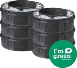 Tommee Tippee Twist & Click Milieuvriendelijke Luieremmer Navulling - Duurzaam Geproduceerde Greenfilm - 6 Stuks