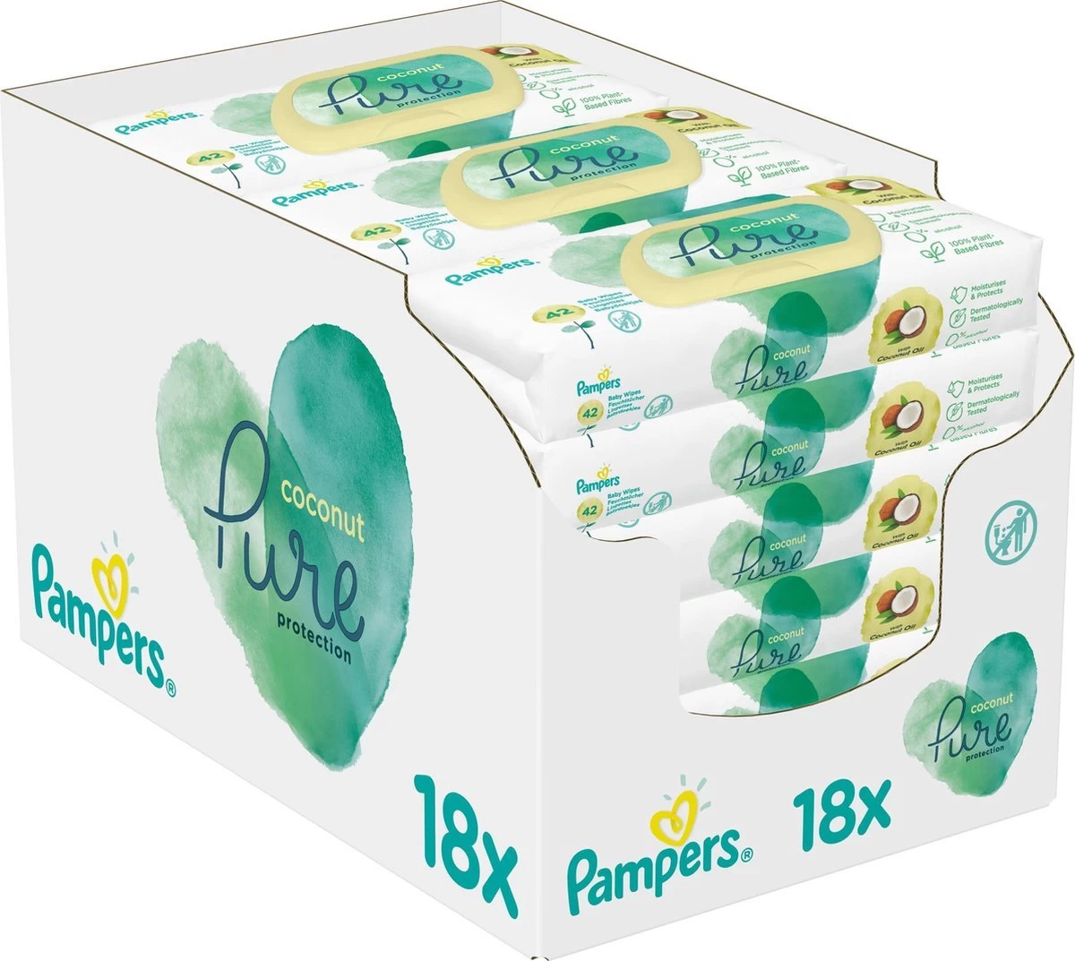 Pampers Pure Coconut Babydoekjes - 18pakjes van 42 doekjes =756 Babydoekjes Pampers® Pampers Pure Coconut Babydoekjes - 18pakjes Van 42 Doekjes =756 Babydoekjes -Winkel voor babyproducten 1200x1073 1