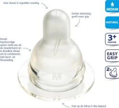 Difrax Flessenspeen Natural - Maat Medium - 2 Stuks -Winkel voor babyproducten 1200x1082 6