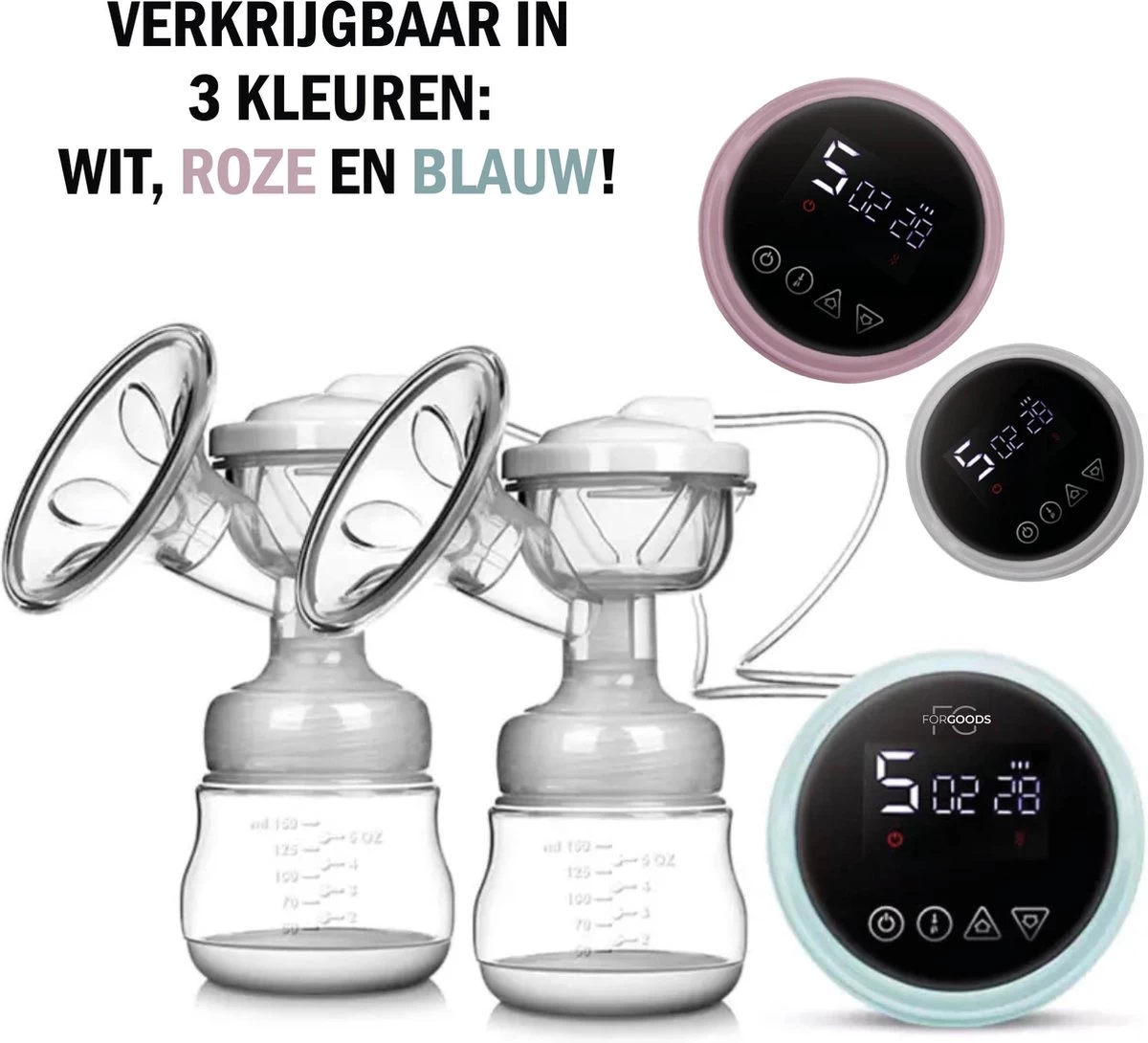 Forgoods Borstkolf - Electrisch - Dubbel - Wit - Model 2023 Forgoods Borstkolf - Electrisch - Dubbel - Wit - Model 2023 -Winkel voor babyproducten 1200x1090 6