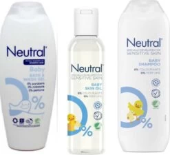 Neutral 0% Baby Huidolie + Washgel + Shampoo - Combinatie Pack