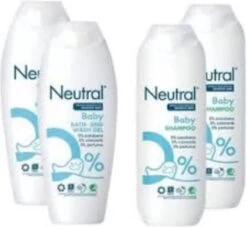 Neutral Baby - Voordeelverpakking 2 X Baby Wasgel & 2 X Baby Shampoo