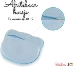 Baby IQ Orthopedisch Baby Hoofdkussen – Traagschuim – Tegen Plat Achterhoofd – Baby Kussen Plat Hoofd - Kraamcadeau – Blauw – Incl Gratis Bandana Slabber -Winkel voor babyproducten 1200x1102 8