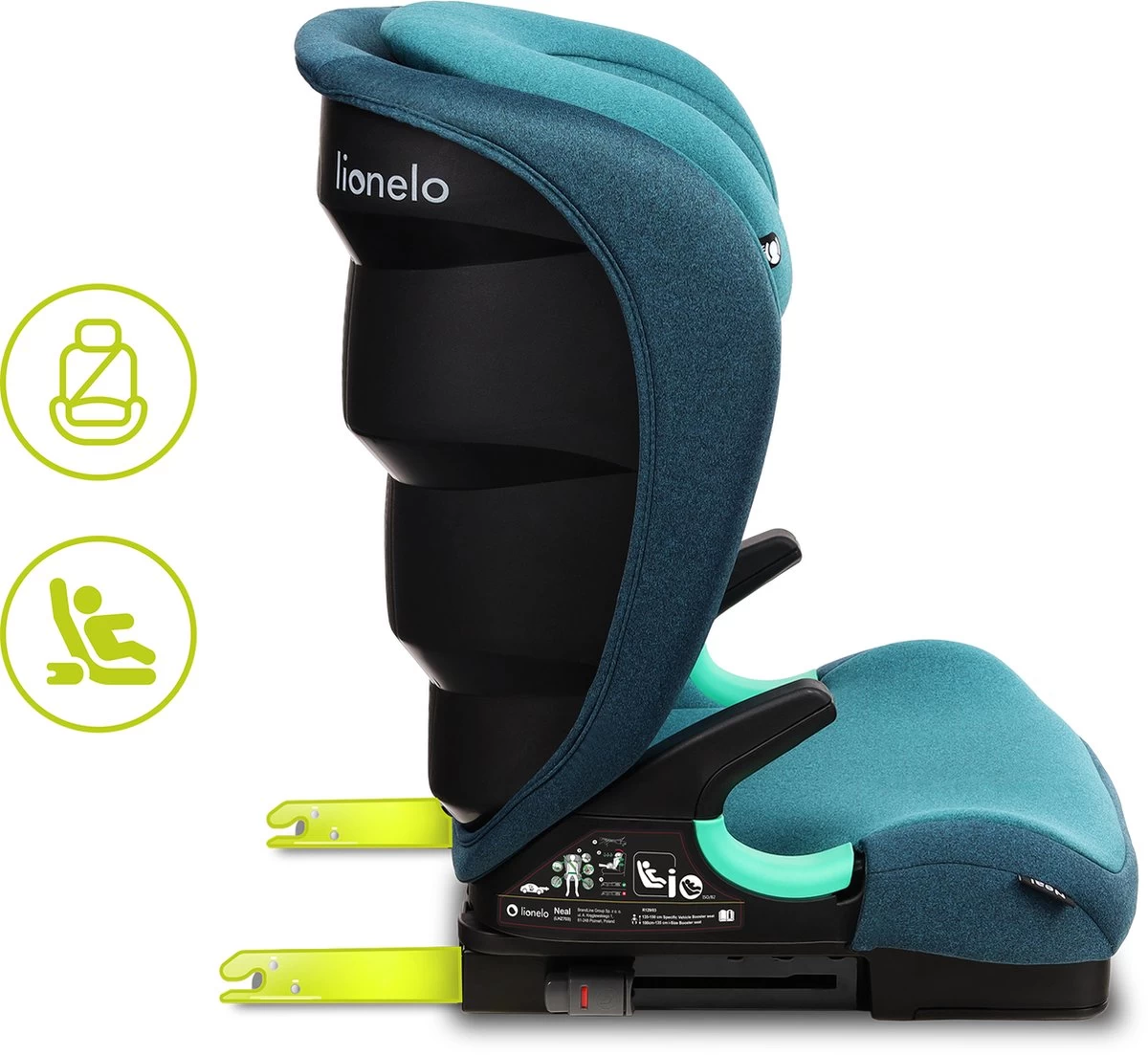 Lionelo Neal - Premium Autostoel - Hoofdsteunverstelling - Ventilatiesysteem - ISOFIX tot 12 jaar Lionelo Neal - Premium Autostoel - Hoofdsteunverstelling - Ventilatiesysteem - ISOFIX Tot 12 Jaar -Winkel voor babyproducten 1200x1103 5