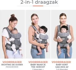 Deryan Meinkind Draagzak - Ergonomische Draagzak Vanaf Geboorte - Antraciet -Winkel voor babyproducten 1200x1110 9