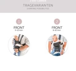 Hauck 2 Way Carrier Draagzak - Buikdrager - Melange Charcoal -Winkel voor babyproducten 1200x1116 5