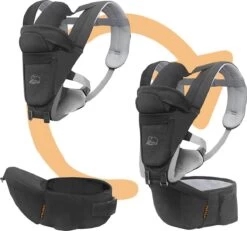 Deryan Pack Luxe Ergonomische Draagzak Babydrager + Opbergvakjes Grijs -Winkel voor babyproducten 1200x1120 6